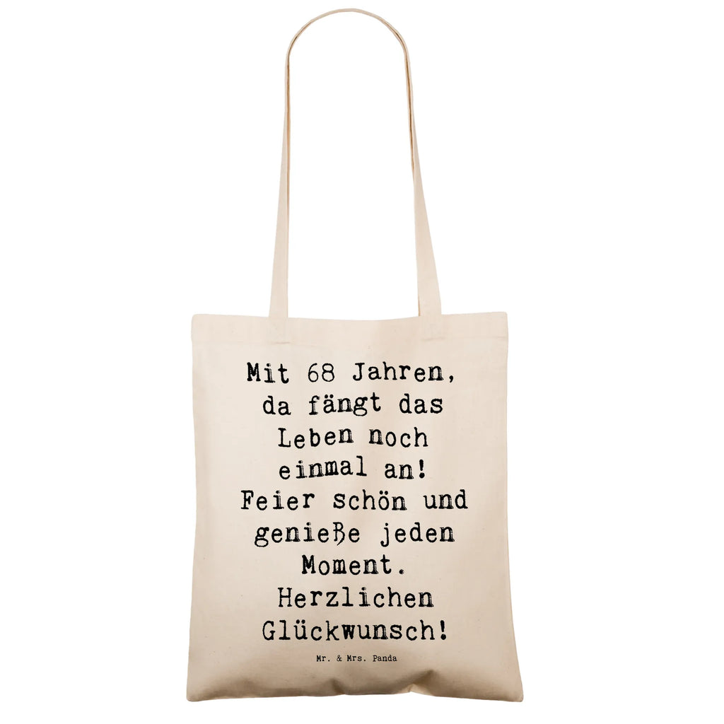 Tragetasche Spruch 68. Geburtstag Freude Beuteltasche, Beutel, Einkaufstasche, Jutebeutel, Stoffbeutel, Tasche, Shopper, Umhängetasche, Strandtasche, Schultertasche, Stofftasche, Tragetasche, Badetasche, Jutetasche, Einkaufstüte, Laptoptasche, Geburtstag, Geburtstagsgeschenk, Geschenk