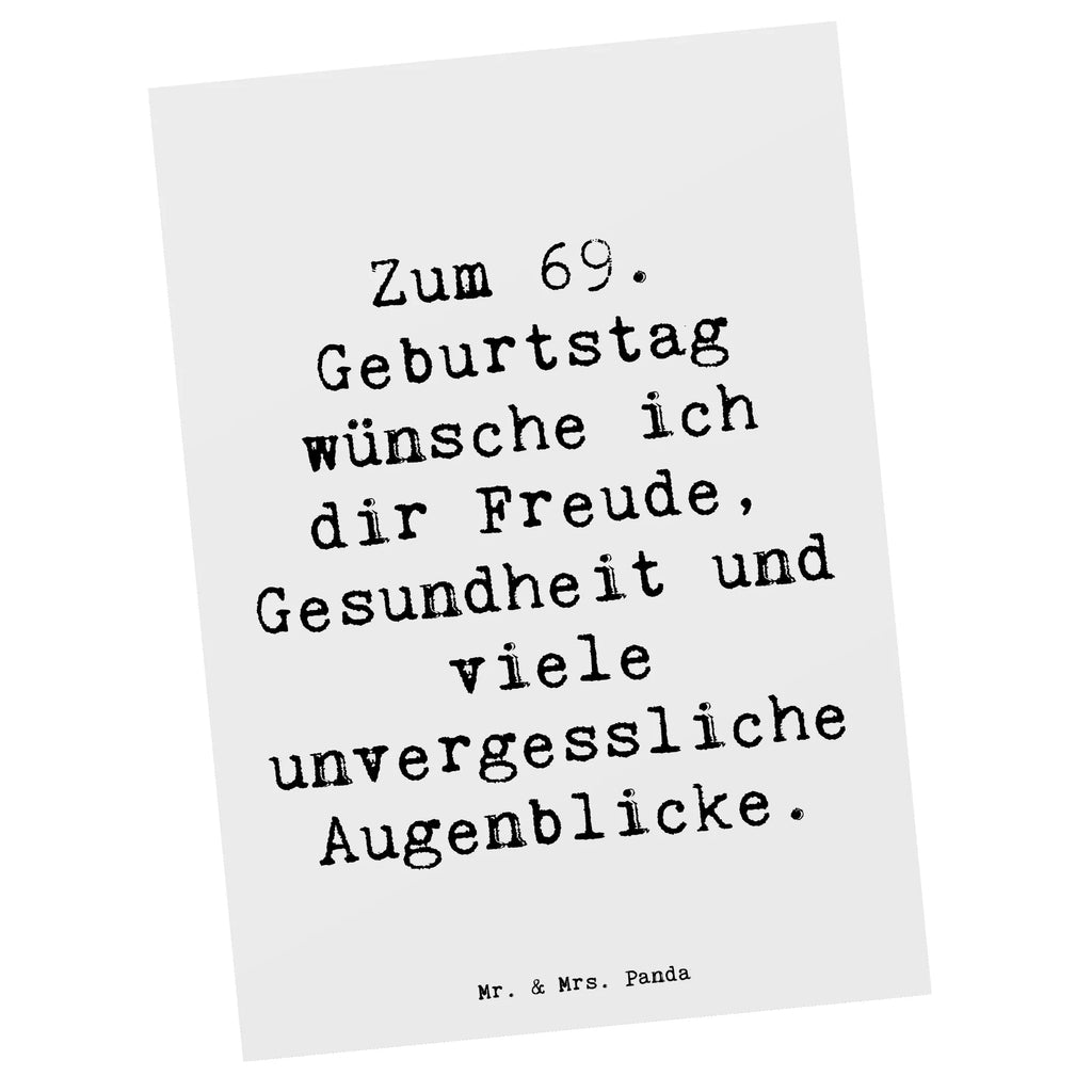 Postkarte Spruch 69. Geburtstag Freude und Gesundheit Postkarte, Karte, Geschenkkarte, Grußkarte, Einladung, Ansichtskarte, Geburtstagskarte, Einladungskarte, Dankeskarte, Ansichtskarten, Einladung Geburtstag, Einladungskarten Geburtstag, Geburtstag, Geburtstagsgeschenk, Geschenk