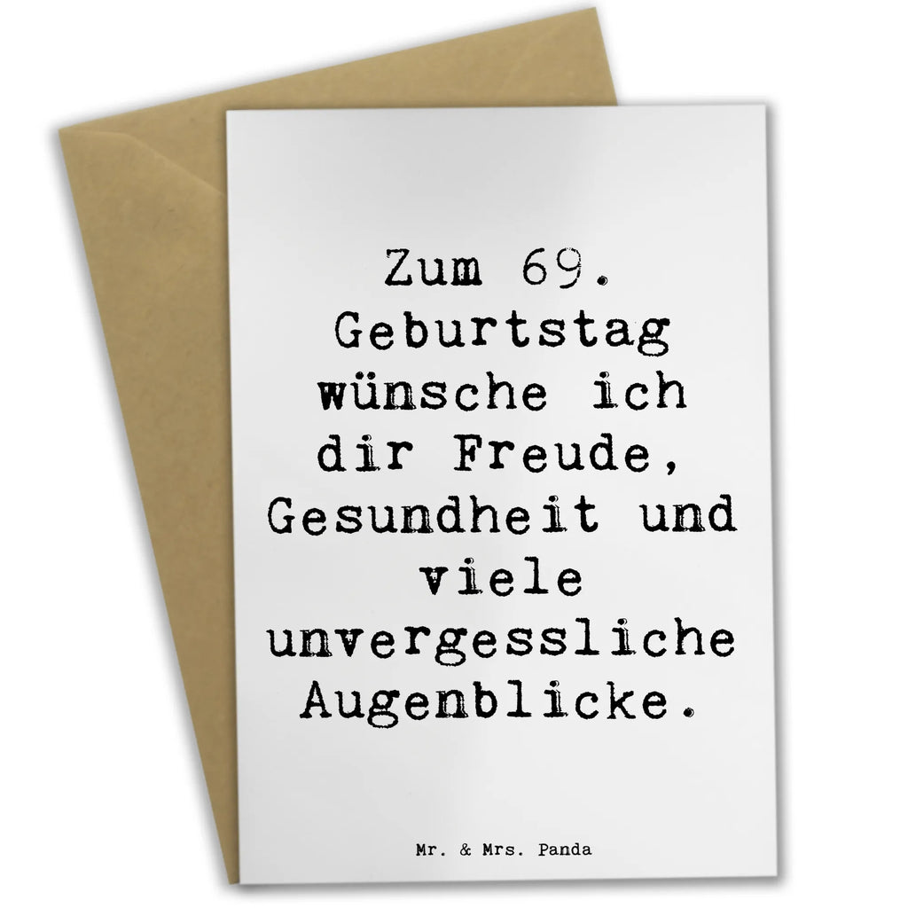 Grußkarte Spruch 69. Geburtstag Freude und Gesundheit Grußkarte, Klappkarte, Einladungskarte, Glückwunschkarte, Hochzeitskarte, Geburtstagskarte, Karte, Ansichtskarten, Geburtstag, Geburtstagsgeschenk, Geschenk