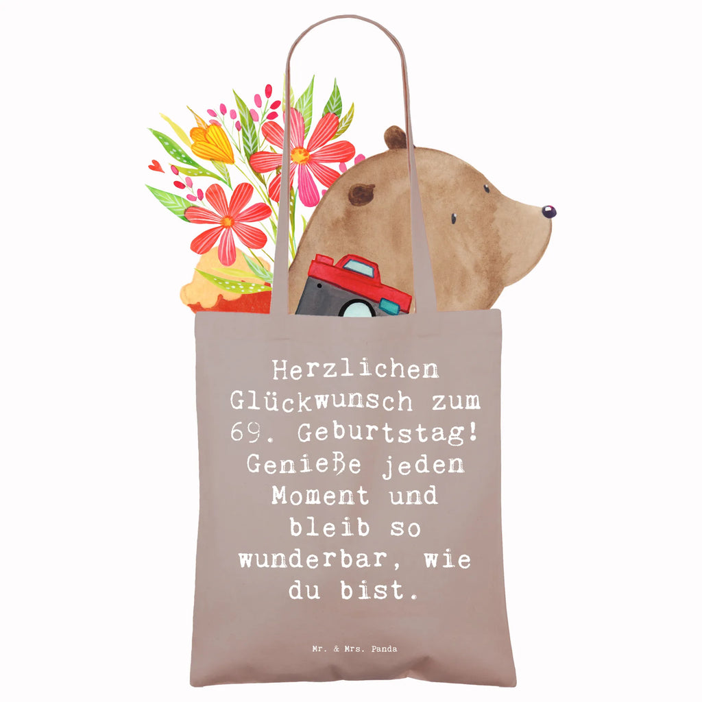 Tragetasche Spruch 69. Geburtstag Glückwünsche Beuteltasche, Beutel, Einkaufstasche, Jutebeutel, Stoffbeutel, Tasche, Shopper, Umhängetasche, Strandtasche, Schultertasche, Stofftasche, Tragetasche, Badetasche, Jutetasche, Einkaufstüte, Laptoptasche, Geburtstag, Geburtstagsgeschenk, Geschenk