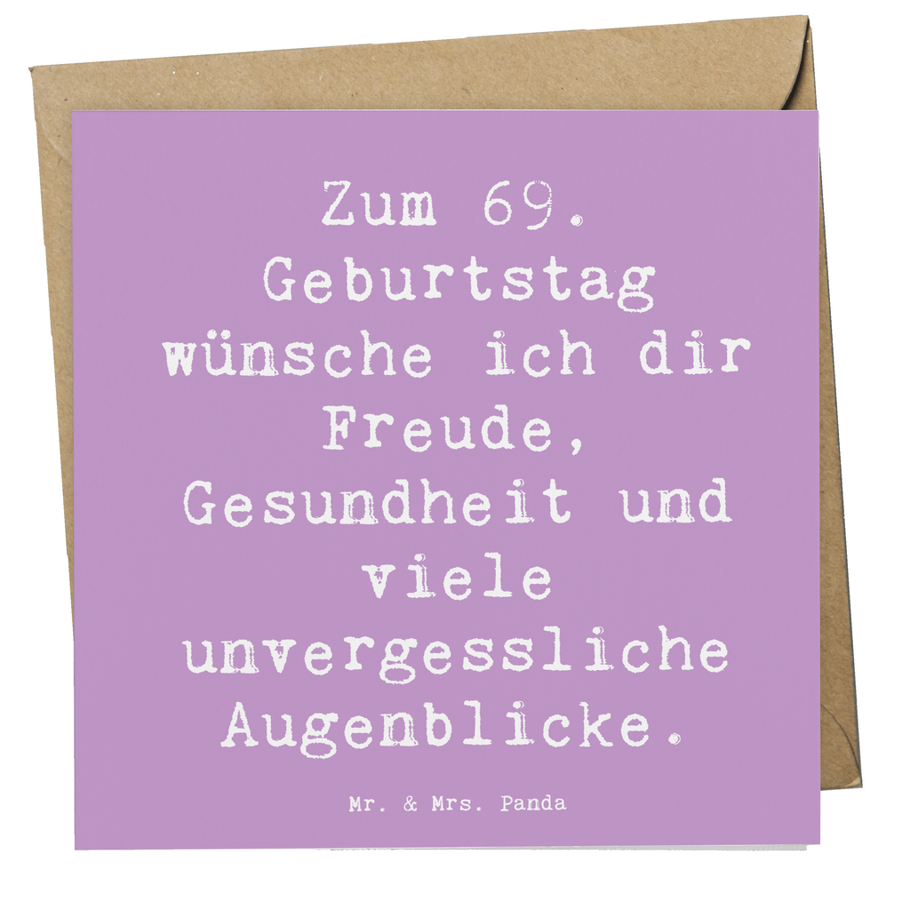 Deluxe Karte Spruch 69. Geburtstag Freude und Gesundheit Karte, Grußkarte, Klappkarte, Einladungskarte, Glückwunschkarte, Hochzeitskarte, Geburtstagskarte, Hochwertige Grußkarte, Hochwertige Klappkarte, Geburtstag, Geburtstagsgeschenk, Geschenk