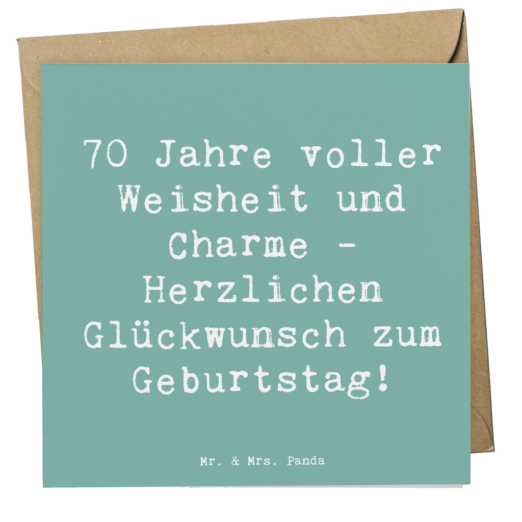 Deluxe Karte Spruch 70. Geburtstag Karte, Grußkarte, Klappkarte, Einladungskarte, Glückwunschkarte, Hochzeitskarte, Geburtstagskarte, Hochwertige Grußkarte, Hochwertige Klappkarte, Geburtstag, Geburtstagsgeschenk, Geschenk