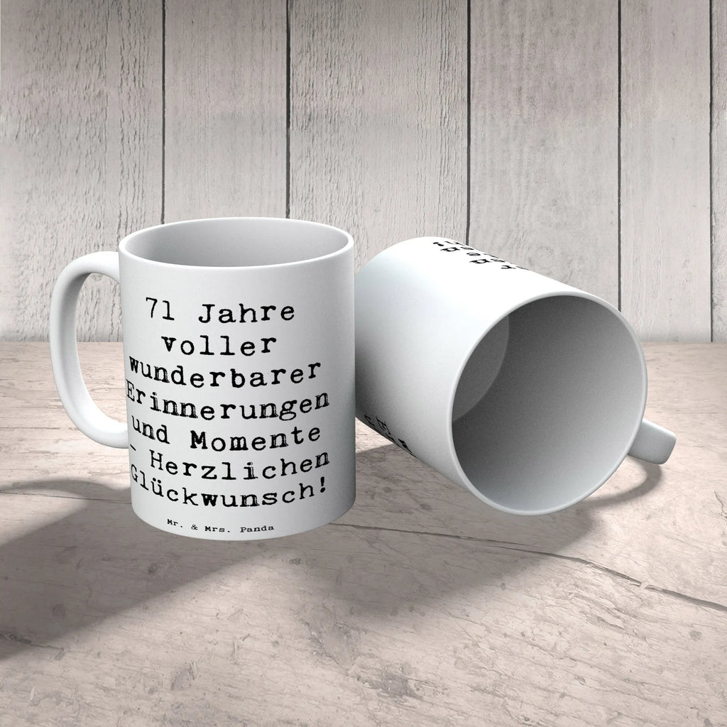 Tasse Spruch 71. Geburtstag Erinnerungen Tasse, Kaffeetasse, Teetasse, Becher, Kaffeebecher, Teebecher, Keramiktasse, Porzellantasse, Büro Tasse, Geschenk Tasse, Tasse Sprüche, Tasse Motive, Kaffeetassen, Tasse bedrucken, Designer Tasse, Cappuccino Tassen, Schöne Teetassen, Geburtstag, Geburtstagsgeschenk, Geschenk