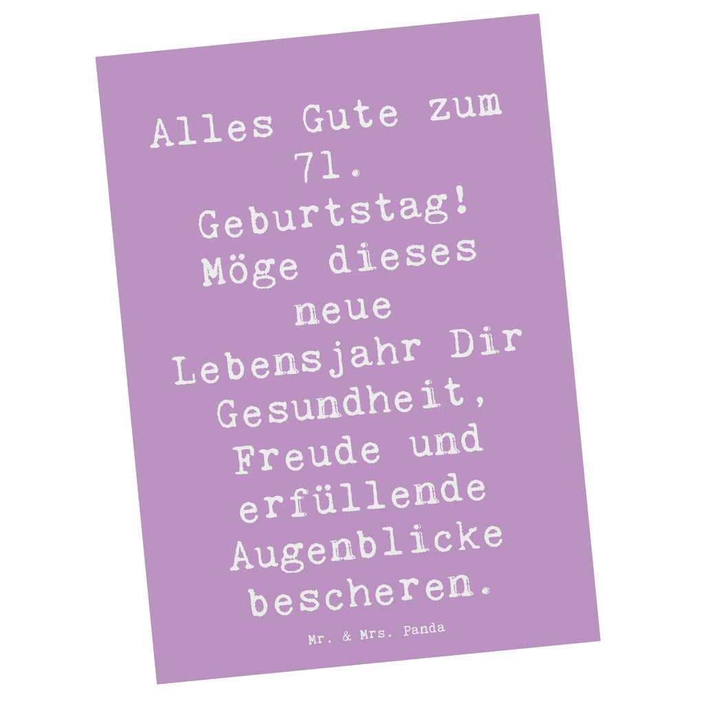 Postkarte Spruch 71. Geburtstag Postkarte, Karte, Geschenkkarte, Grußkarte, Einladung, Ansichtskarte, Geburtstagskarte, Einladungskarte, Dankeskarte, Ansichtskarten, Einladung Geburtstag, Einladungskarten Geburtstag, Geburtstag, Geburtstagsgeschenk, Geschenk