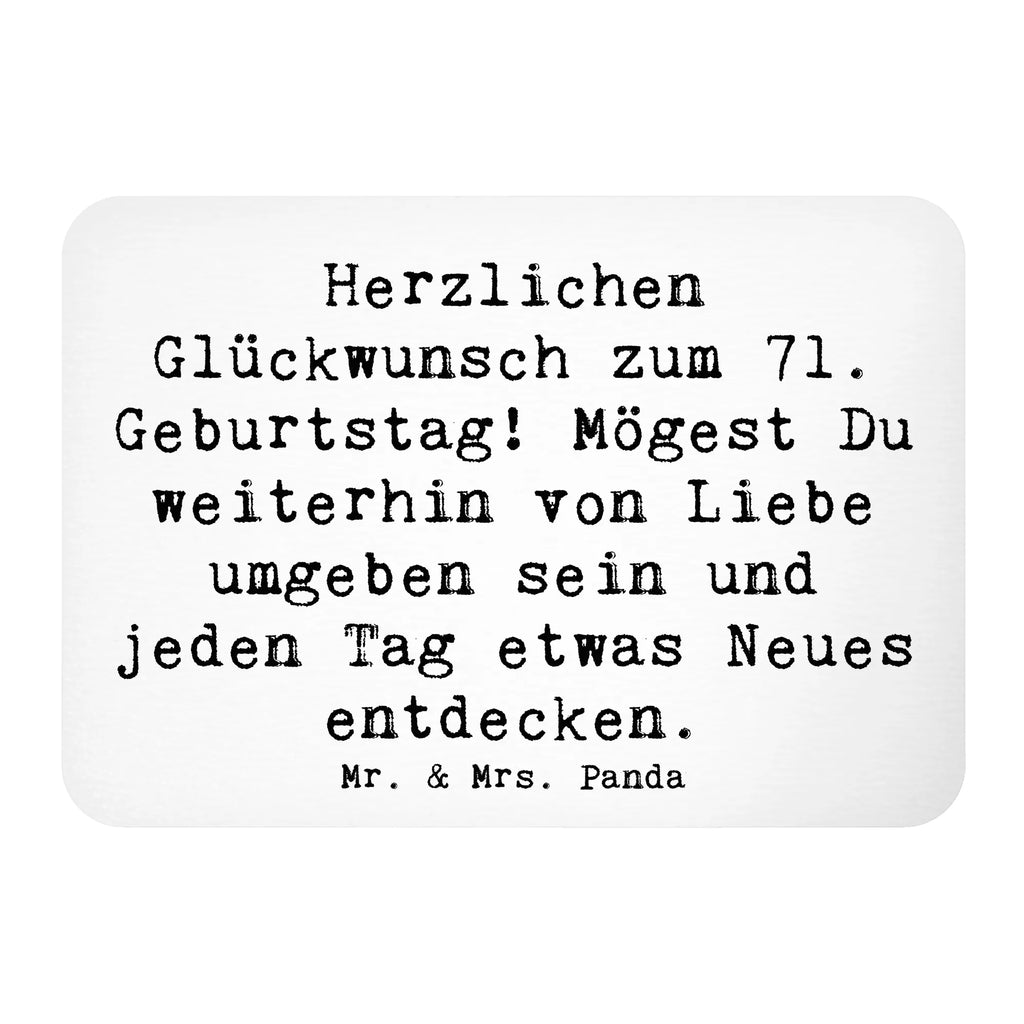 Magnet Spruch 71. Geburtstag Freude Kühlschrankmagnet, Pinnwandmagnet, Souvenir Magnet, Motivmagnete, Dekomagnet, Whiteboard Magnet, Notiz Magnet, Kühlschrank Dekoration, Geburtstag, Geburtstagsgeschenk, Geschenk