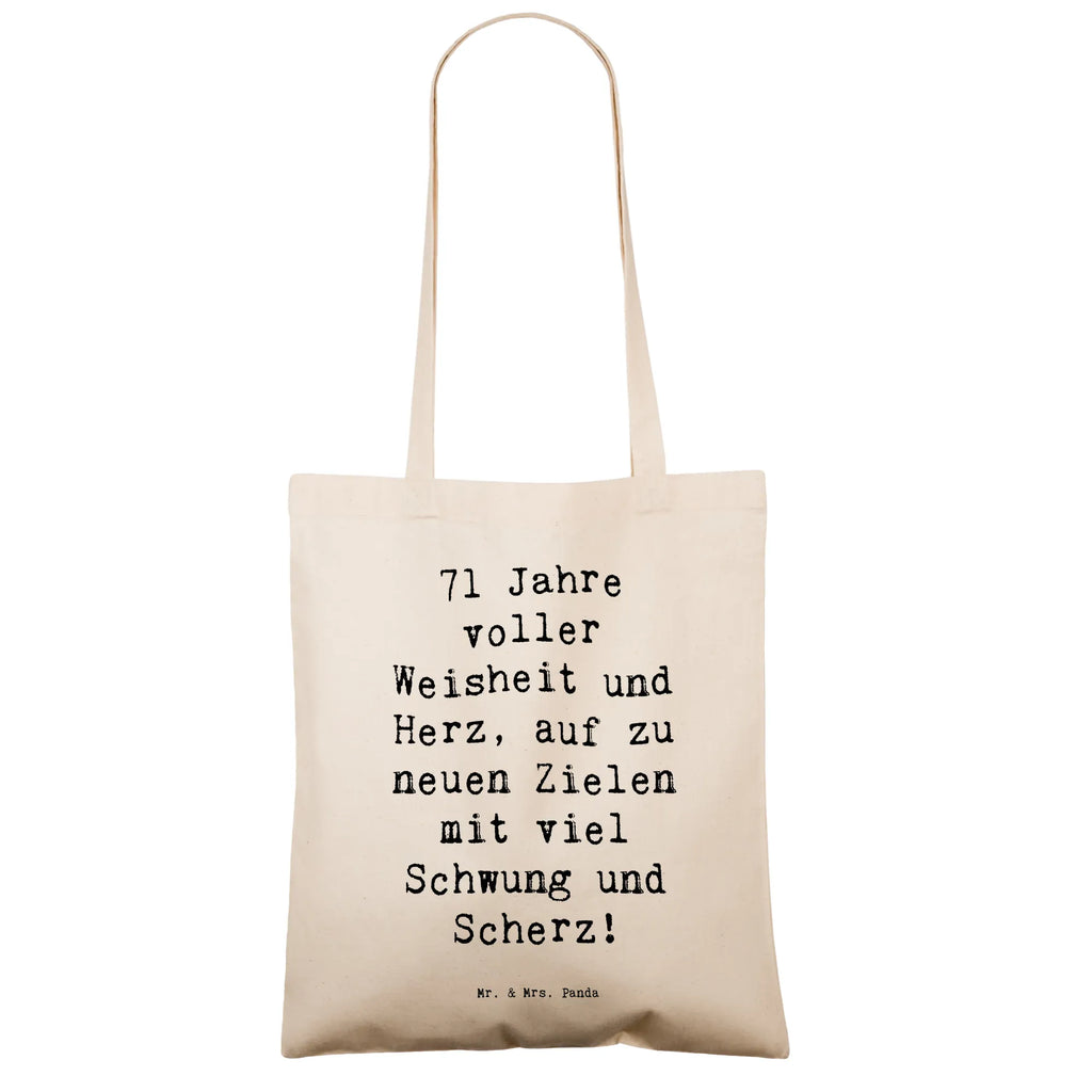 Tragetasche Spruch 71. Geburtstag Beuteltasche, Beutel, Einkaufstasche, Jutebeutel, Stoffbeutel, Tasche, Shopper, Umhängetasche, Strandtasche, Schultertasche, Stofftasche, Tragetasche, Badetasche, Jutetasche, Einkaufstüte, Laptoptasche, Geburtstag, Geburtstagsgeschenk, Geschenk