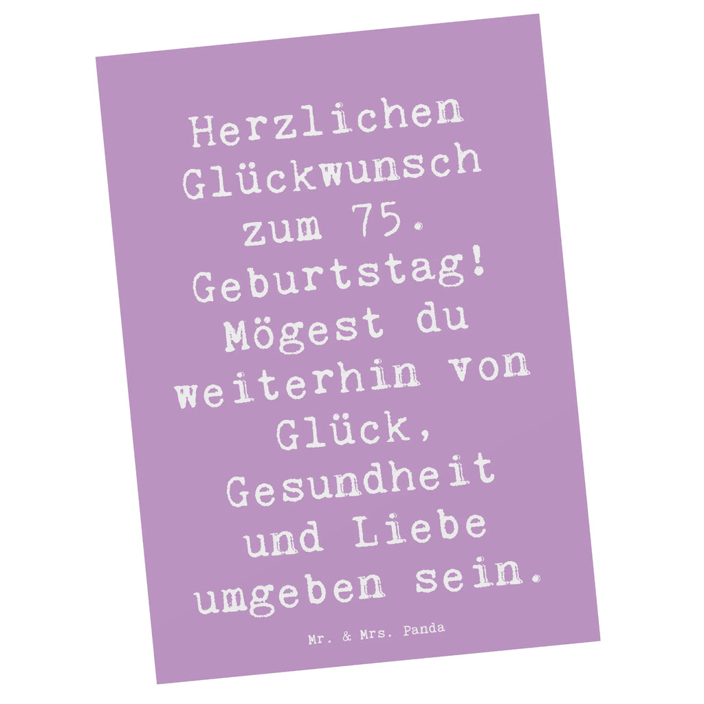 Postkarte Spruch 75. Geburtstag Postkarte, Karte, Geschenkkarte, Grußkarte, Einladung, Ansichtskarte, Geburtstagskarte, Einladungskarte, Dankeskarte, Ansichtskarten, Einladung Geburtstag, Einladungskarten Geburtstag, Geburtstag, Geburtstagsgeschenk, Geschenk