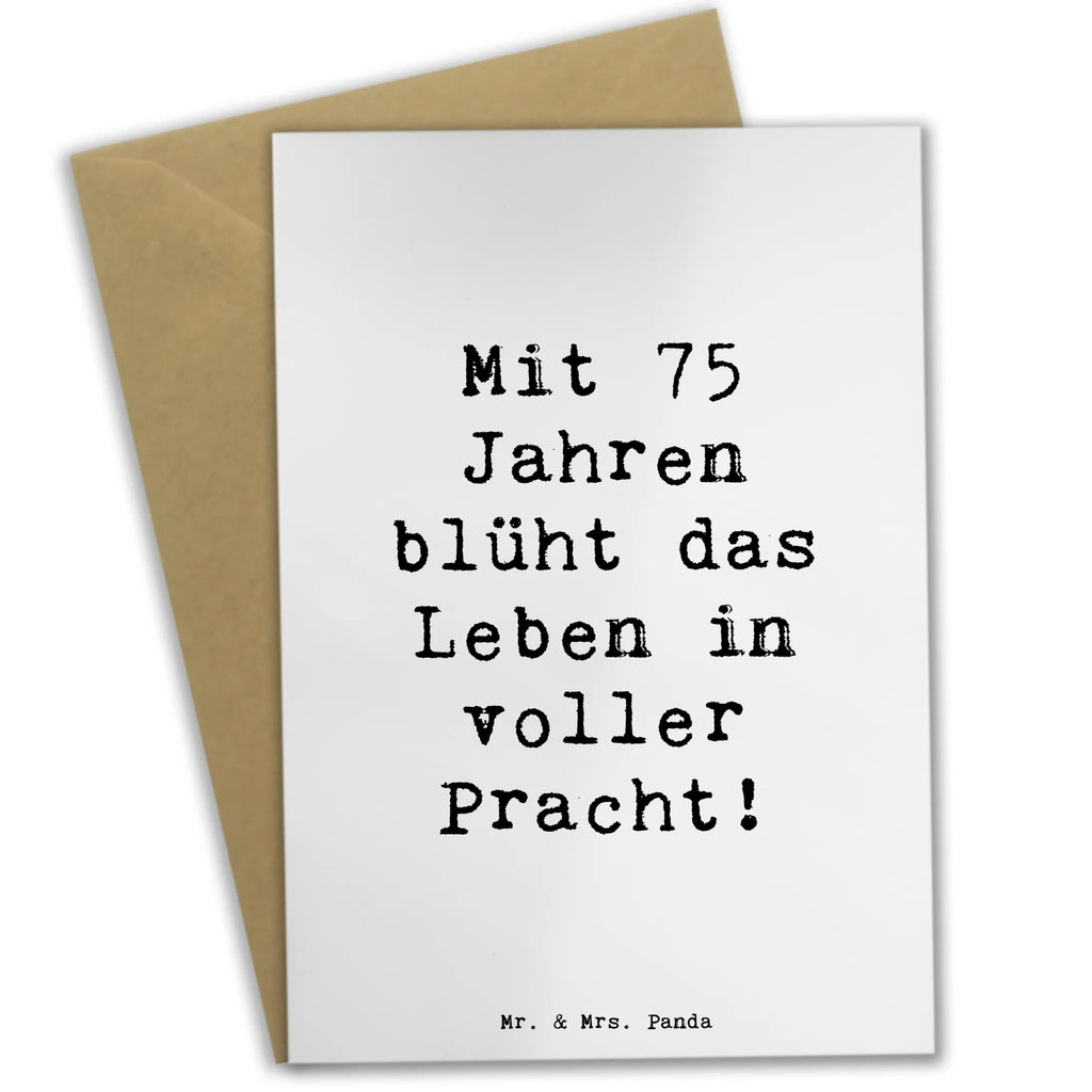 Grußkarte Spruch 75. Geburtstag Blüte Grußkarte, Klappkarte, Einladungskarte, Glückwunschkarte, Hochzeitskarte, Geburtstagskarte, Karte, Ansichtskarten, Geburtstag, Geburtstagsgeschenk, Geschenk