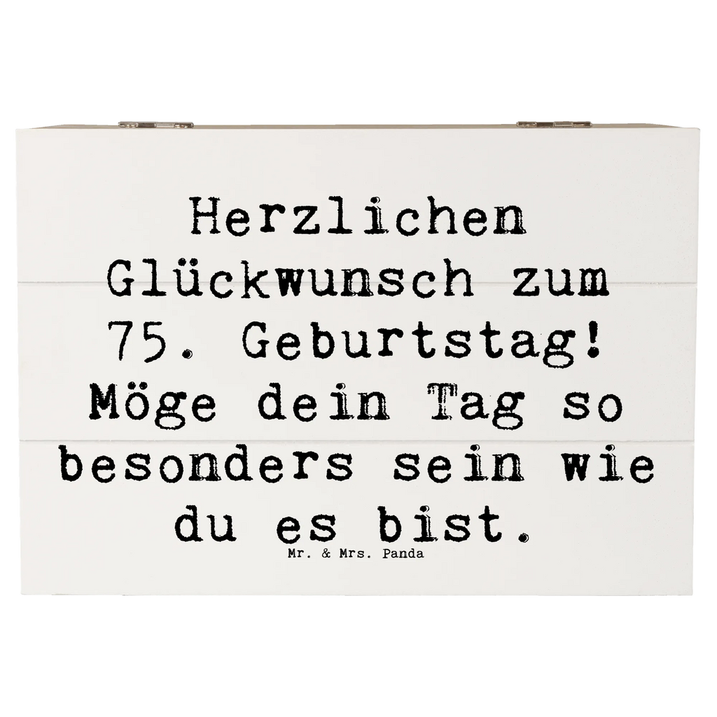 Holzkiste Spruch 75. Geburtstag Glückwünsche Holzkiste, Kiste, Schatzkiste, Truhe, Schatulle, XXL, Erinnerungsbox, Erinnerungskiste, Dekokiste, Aufbewahrungsbox, Geschenkbox, Geschenkdose, Geburtstag, Geburtstagsgeschenk, Geschenk