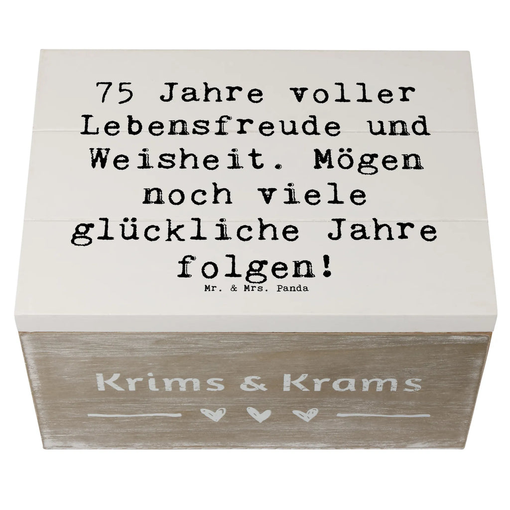 Holzkiste Spruch 75. Geburtstag Lebensfreude Holzkiste, Kiste, Schatzkiste, Truhe, Schatulle, XXL, Erinnerungsbox, Erinnerungskiste, Dekokiste, Aufbewahrungsbox, Geschenkbox, Geschenkdose, Geburtstag, Geburtstagsgeschenk, Geschenk