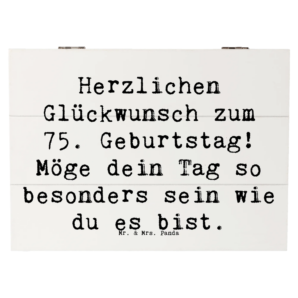 Holzkiste Spruch 75. Geburtstag Glückwünsche Holzkiste, Kiste, Schatzkiste, Truhe, Schatulle, XXL, Erinnerungsbox, Erinnerungskiste, Dekokiste, Aufbewahrungsbox, Geschenkbox, Geschenkdose, Geburtstag, Geburtstagsgeschenk, Geschenk