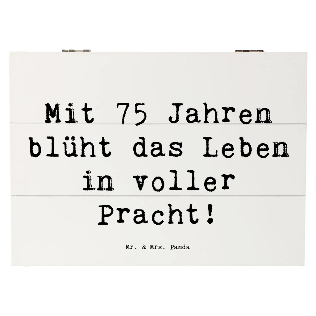 Holzkiste Spruch 75. Geburtstag Blüte Holzkiste, Kiste, Schatzkiste, Truhe, Schatulle, XXL, Erinnerungsbox, Erinnerungskiste, Dekokiste, Aufbewahrungsbox, Geschenkbox, Geschenkdose, Geburtstag, Geburtstagsgeschenk, Geschenk