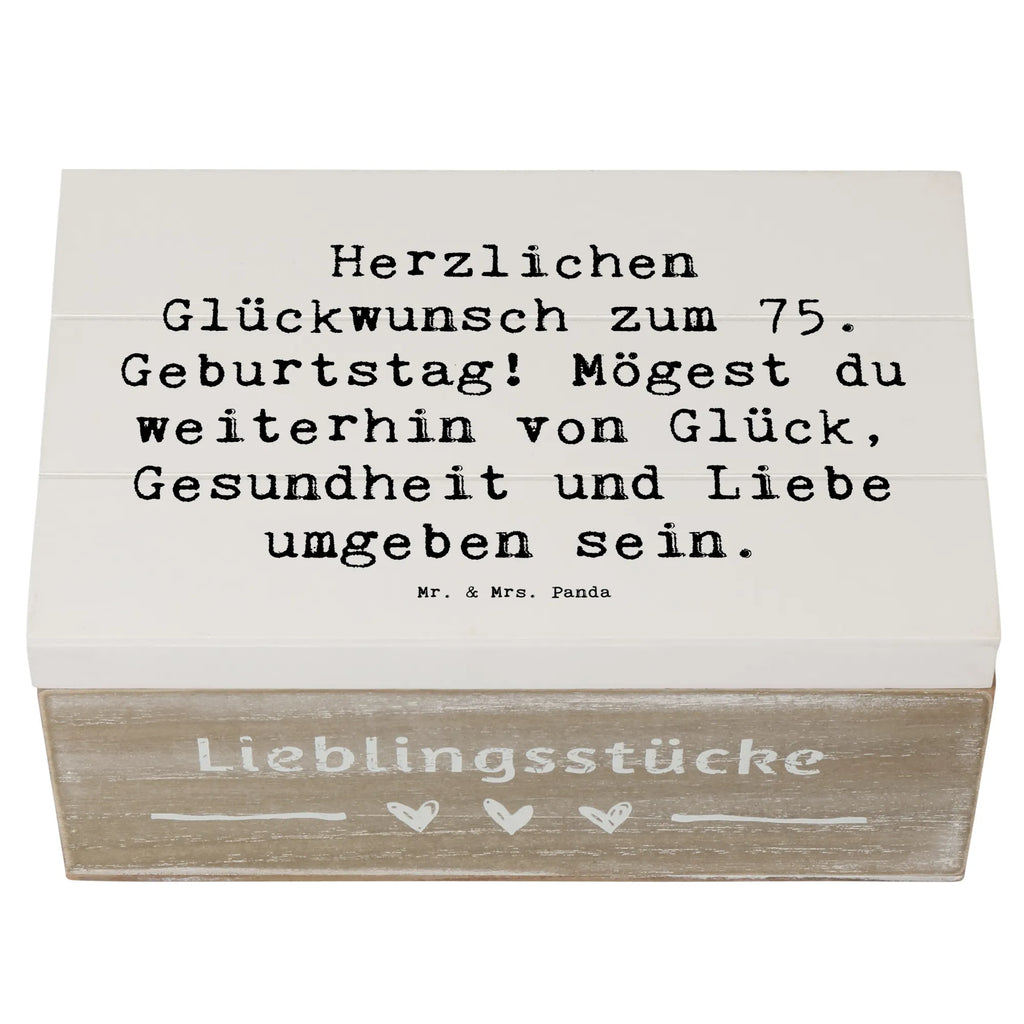 Holzkiste Spruch 75. Geburtstag Holzkiste, Kiste, Schatzkiste, Truhe, Schatulle, XXL, Erinnerungsbox, Erinnerungskiste, Dekokiste, Aufbewahrungsbox, Geschenkbox, Geschenkdose, Geburtstag, Geburtstagsgeschenk, Geschenk