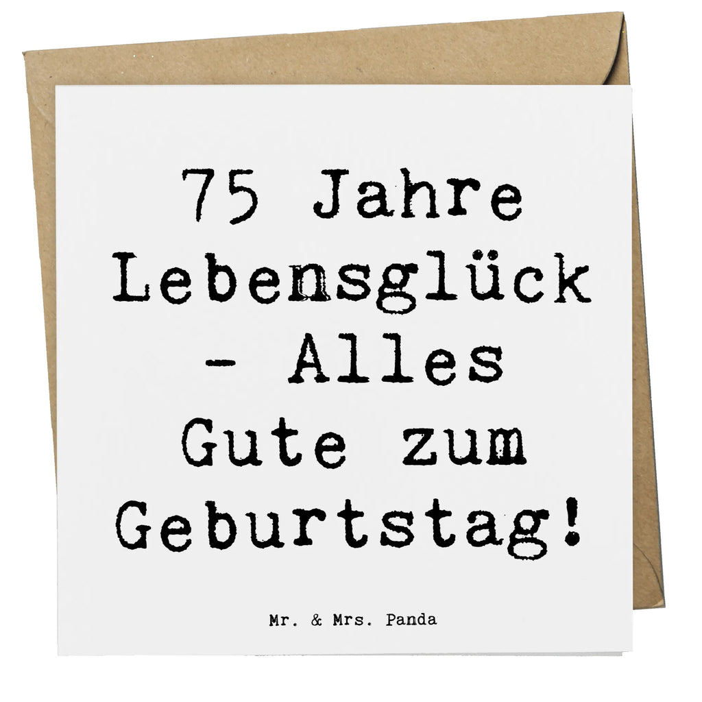 Deluxe Karte Spruch 75. Geburtstag Karte, Grußkarte, Klappkarte, Einladungskarte, Glückwunschkarte, Hochzeitskarte, Geburtstagskarte, Hochwertige Grußkarte, Hochwertige Klappkarte, Geburtstag, Geburtstagsgeschenk, Geschenk