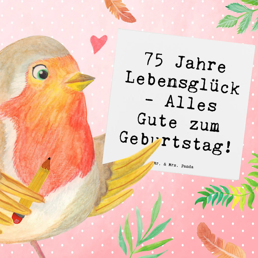 Deluxe Karte Spruch 75. Geburtstag Karte, Grußkarte, Klappkarte, Einladungskarte, Glückwunschkarte, Hochzeitskarte, Geburtstagskarte, Hochwertige Grußkarte, Hochwertige Klappkarte, Geburtstag, Geburtstagsgeschenk, Geschenk