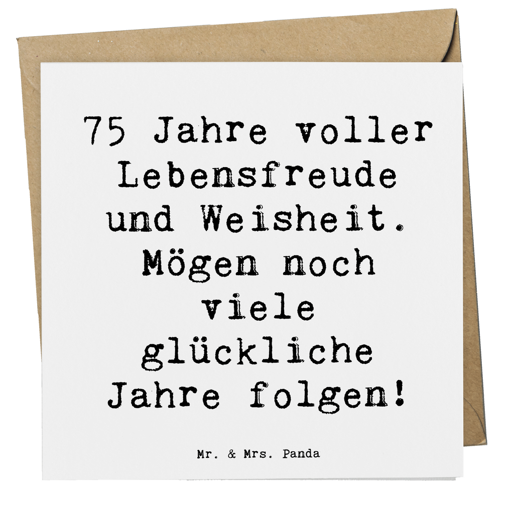 Deluxe Karte Spruch 75. Geburtstag Lebensfreude Karte, Grußkarte, Klappkarte, Einladungskarte, Glückwunschkarte, Hochzeitskarte, Geburtstagskarte, Hochwertige Grußkarte, Hochwertige Klappkarte, Geburtstag, Geburtstagsgeschenk, Geschenk