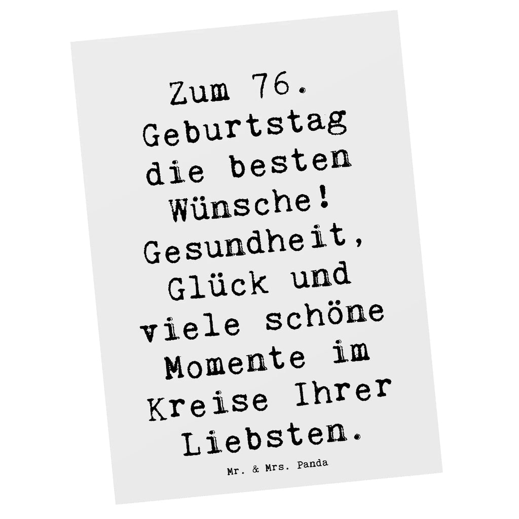 Postkarte Spruch 76. Geburtstag Postkarte, Karte, Geschenkkarte, Grußkarte, Einladung, Ansichtskarte, Geburtstagskarte, Einladungskarte, Dankeskarte, Ansichtskarten, Einladung Geburtstag, Einladungskarten Geburtstag, Geburtstag, Geburtstagsgeschenk, Geschenk