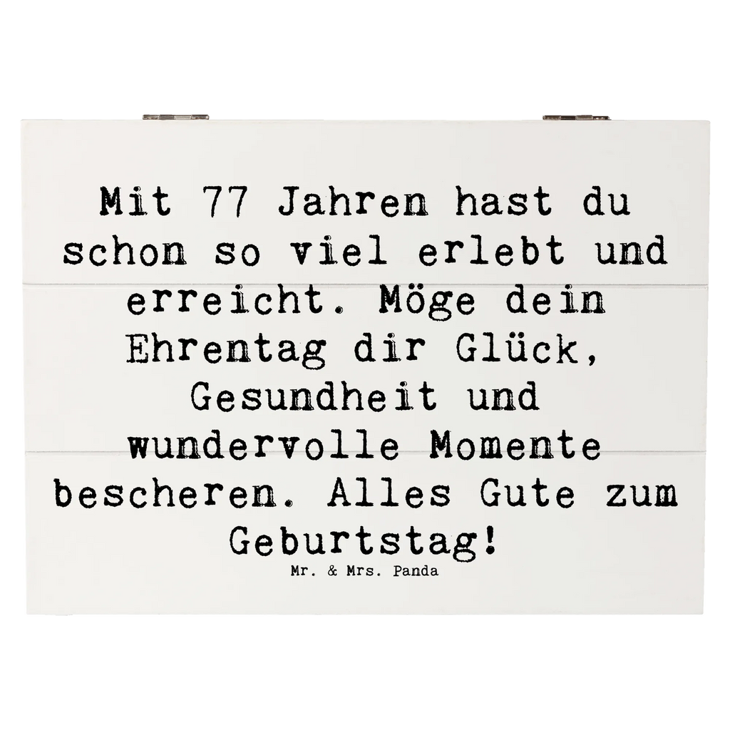 Holzkiste Spruch 77. Geburtstag Glückwunsch Holzkiste, Kiste, Schatzkiste, Truhe, Schatulle, XXL, Erinnerungsbox, Erinnerungskiste, Dekokiste, Aufbewahrungsbox, Geschenkbox, Geschenkdose, Geburtstag, Geburtstagsgeschenk, Geschenk