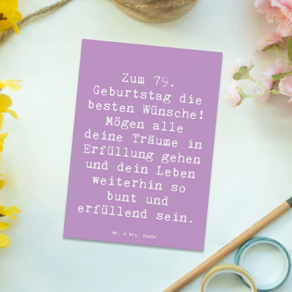 Postkarte Spruch 79. Geburtstag Postkarte, Karte, Geschenkkarte, Grußkarte, Einladung, Ansichtskarte, Geburtstagskarte, Einladungskarte, Dankeskarte, Ansichtskarten, Einladung Geburtstag, Einladungskarten Geburtstag, Geburtstag, Geburtstagsgeschenk, Geschenk