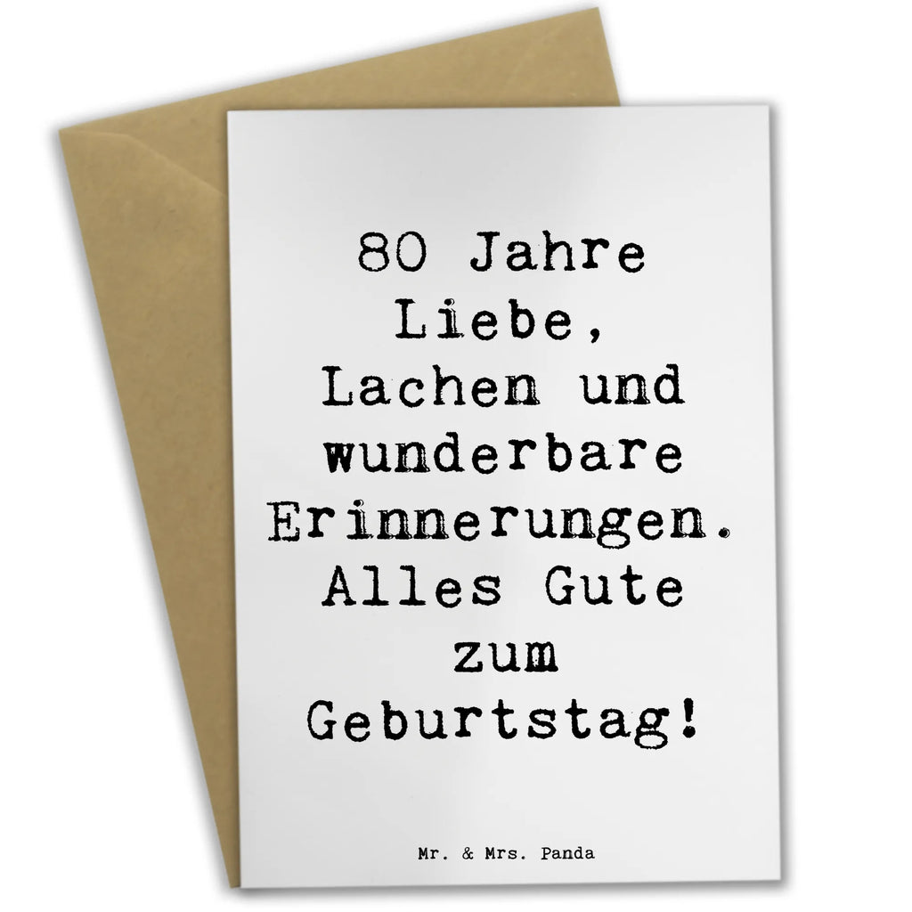 Grußkarte Spruch 80. Geburtstag Grußkarte, Klappkarte, Einladungskarte, Glückwunschkarte, Hochzeitskarte, Geburtstagskarte, Karte, Ansichtskarten, Geburtstag, Geburtstagsgeschenk, Geschenk