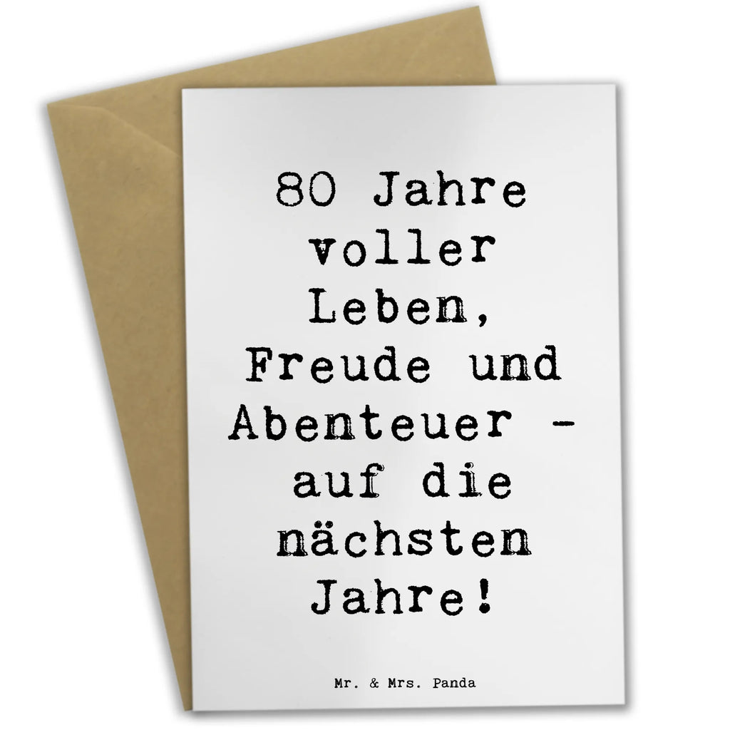 Grußkarte Spruch 80. Geburtstag Abenteuer Grußkarte, Klappkarte, Einladungskarte, Glückwunschkarte, Hochzeitskarte, Geburtstagskarte, Karte, Ansichtskarten, Geburtstag, Geburtstagsgeschenk, Geschenk