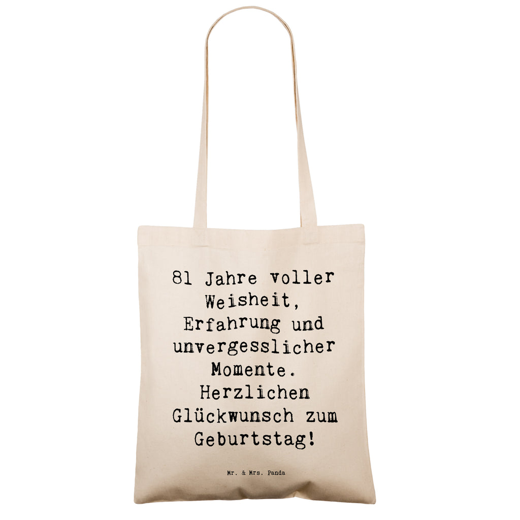 Tragetasche Spruch 81. Geburtstag Beuteltasche, Beutel, Einkaufstasche, Jutebeutel, Stoffbeutel, Tasche, Shopper, Umhängetasche, Strandtasche, Schultertasche, Stofftasche, Tragetasche, Badetasche, Jutetasche, Einkaufstüte, Laptoptasche, Geburtstag, Geburtstagsgeschenk, Geschenk