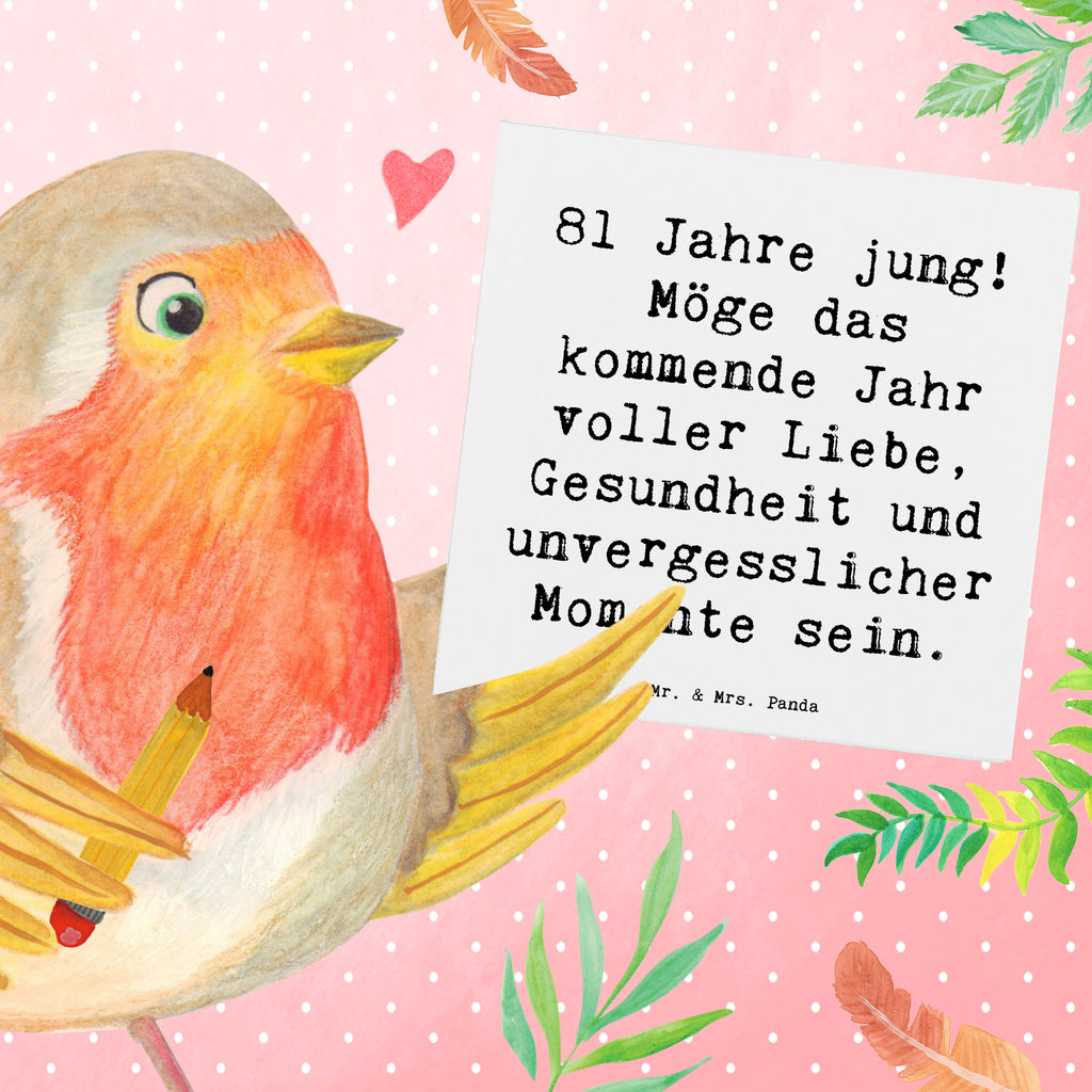 Deluxe Karte Spruch 81. Geburtstag Karte, Grußkarte, Klappkarte, Einladungskarte, Glückwunschkarte, Hochzeitskarte, Geburtstagskarte, Hochwertige Grußkarte, Hochwertige Klappkarte, Geburtstag, Geburtstagsgeschenk, Geschenk