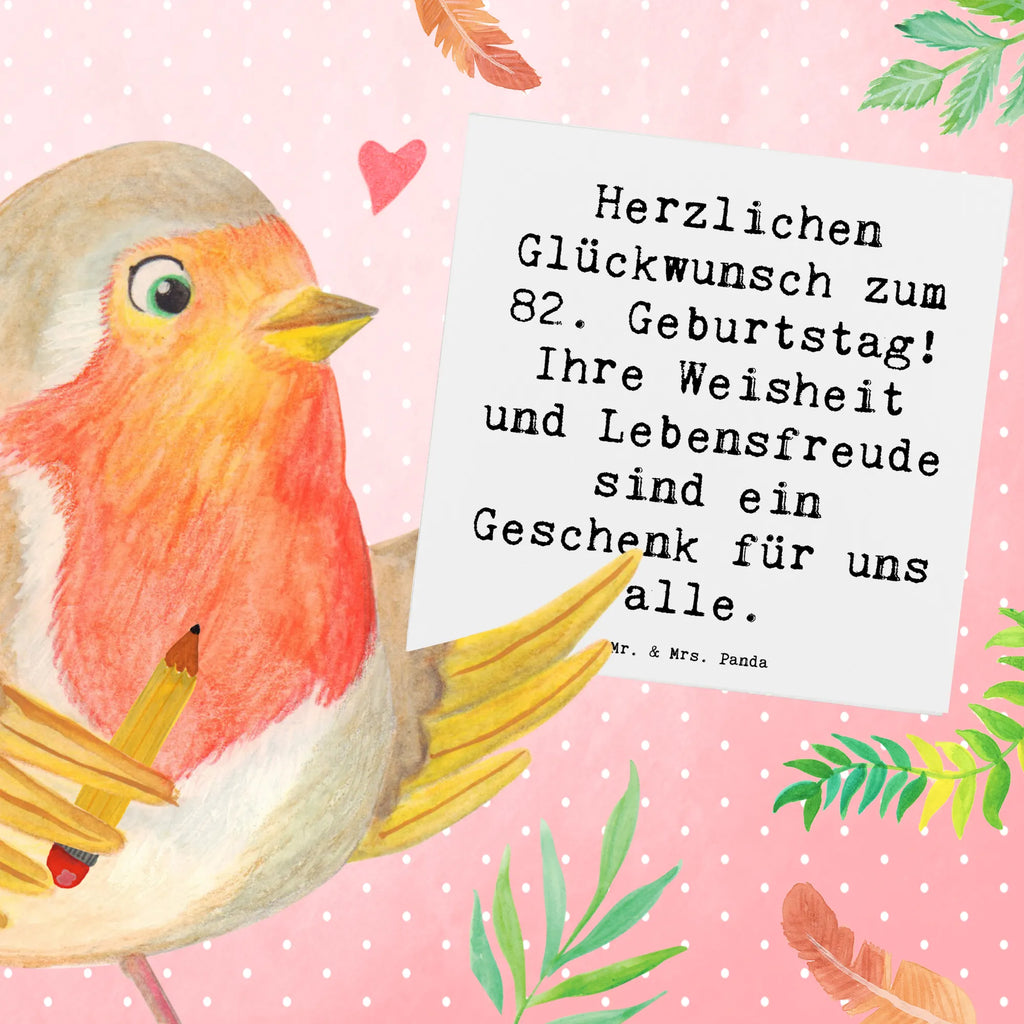 Deluxe Karte Spruch 82. Geburtstag Karte, Grußkarte, Klappkarte, Einladungskarte, Glückwunschkarte, Hochzeitskarte, Geburtstagskarte, Hochwertige Grußkarte, Hochwertige Klappkarte, Geburtstag, Geburtstagsgeschenk, Geschenk