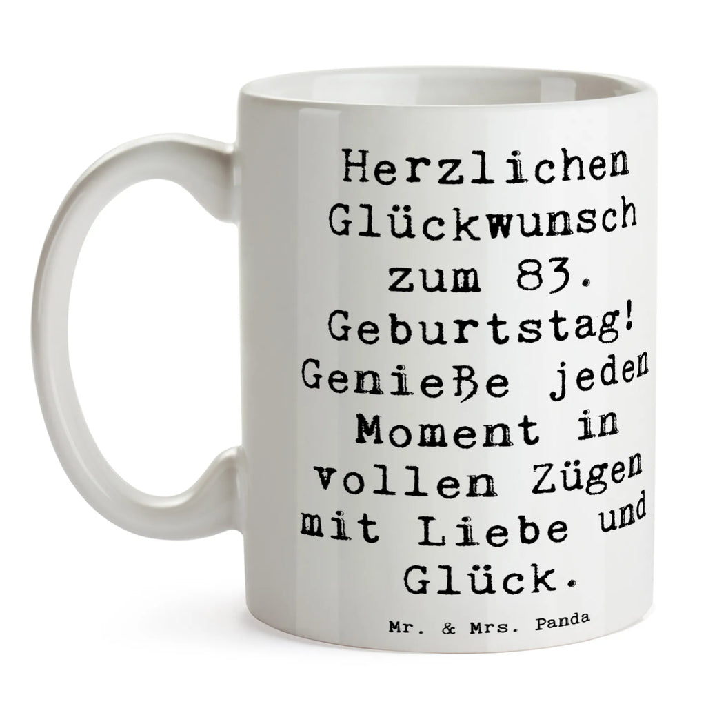 Tasse Spruch 83. Geburtstag Liebe Glück Tasse, Kaffeetasse, Teetasse, Becher, Kaffeebecher, Teebecher, Keramiktasse, Porzellantasse, Büro Tasse, Geschenk Tasse, Tasse Sprüche, Tasse Motive, Kaffeetassen, Tasse bedrucken, Designer Tasse, Cappuccino Tassen, Schöne Teetassen, Geburtstag, Geburtstagsgeschenk, Geschenk