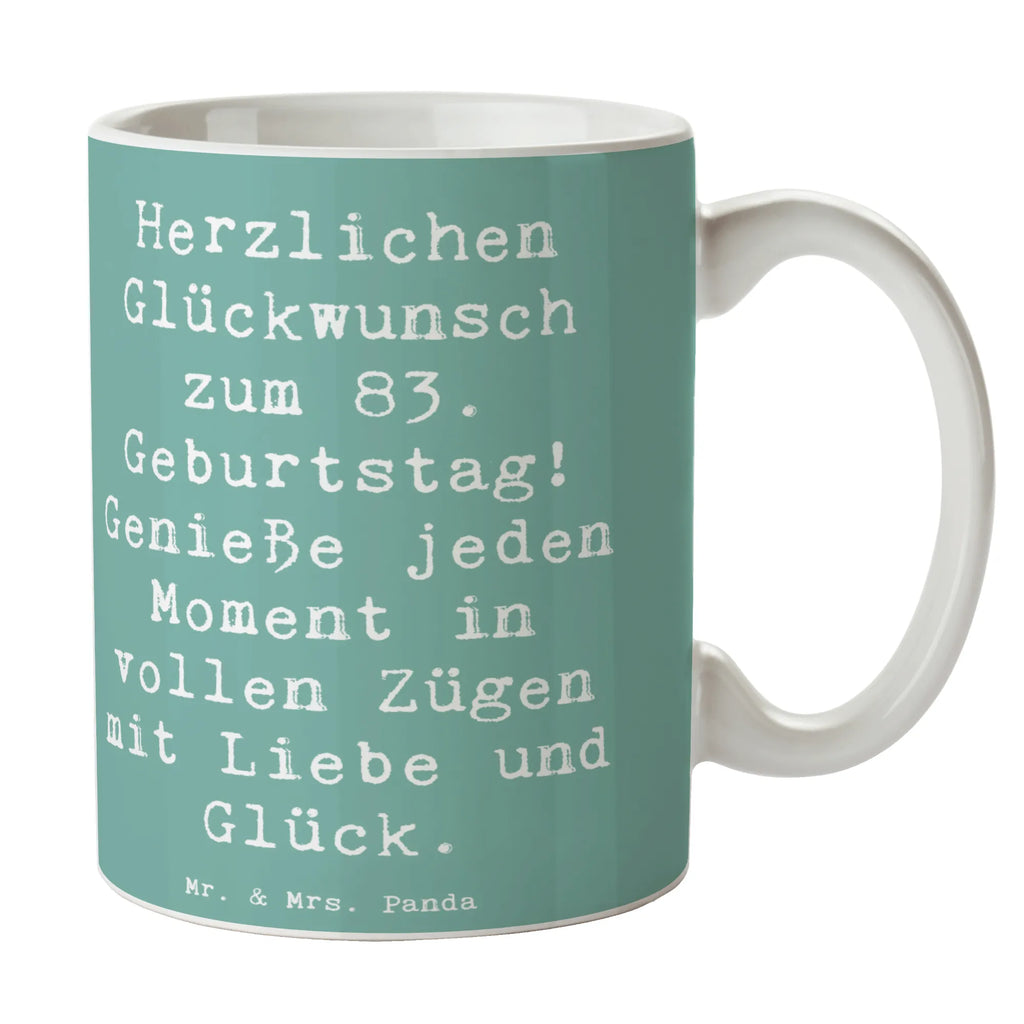 Tasse Spruch 83. Geburtstag Liebe Glück Tasse, Kaffeetasse, Teetasse, Becher, Kaffeebecher, Teebecher, Keramiktasse, Porzellantasse, Büro Tasse, Geschenk Tasse, Tasse Sprüche, Tasse Motive, Kaffeetassen, Tasse bedrucken, Designer Tasse, Cappuccino Tassen, Schöne Teetassen, Geburtstag, Geburtstagsgeschenk, Geschenk