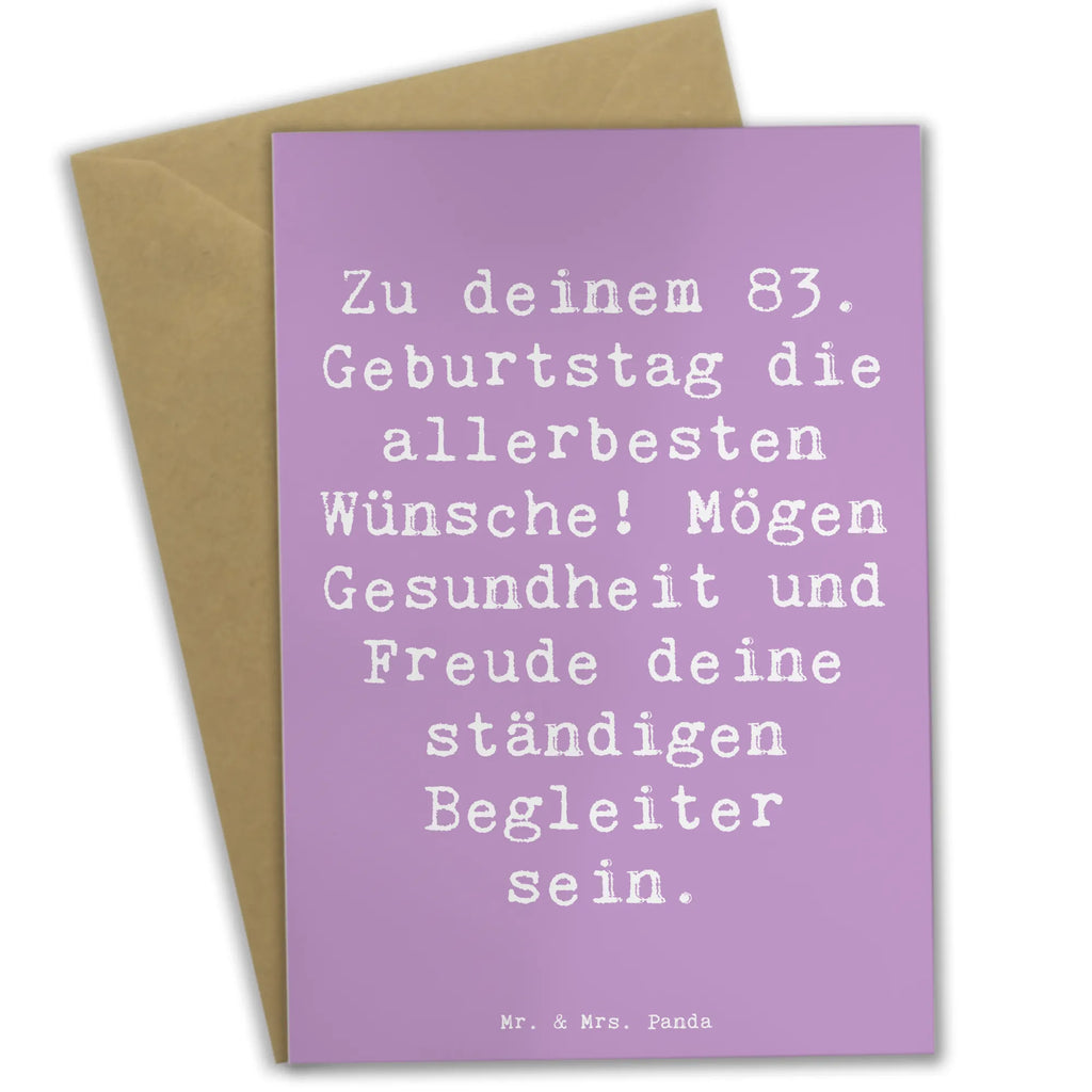 Grußkarte Spruch 83. Geburtstag Glückwünsche Grußkarte, Klappkarte, Einladungskarte, Glückwunschkarte, Hochzeitskarte, Geburtstagskarte, Karte, Ansichtskarten, Geburtstag, Geburtstagsgeschenk, Geschenk