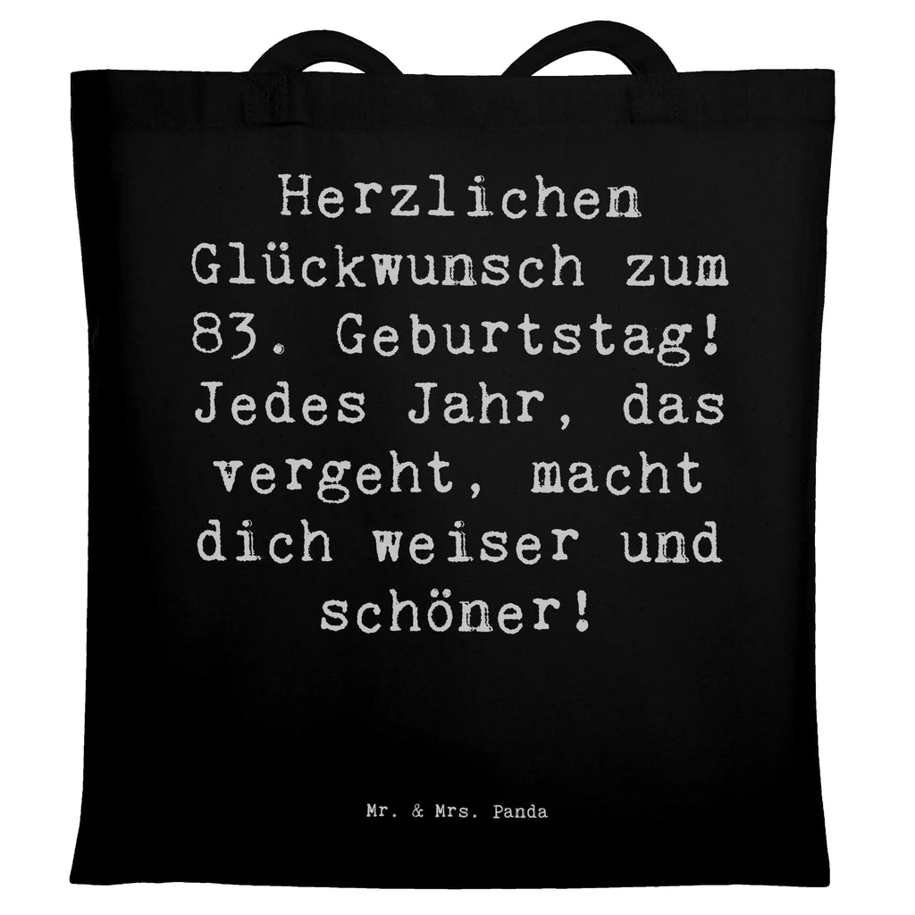 Tragetasche Spruch 83. Geburtstag Classic Beuteltasche, Beutel, Einkaufstasche, Jutebeutel, Stoffbeutel, Tasche, Shopper, Umhängetasche, Strandtasche, Schultertasche, Stofftasche, Tragetasche, Badetasche, Jutetasche, Einkaufstüte, Laptoptasche, Geburtstag, Geburtstagsgeschenk, Geschenk