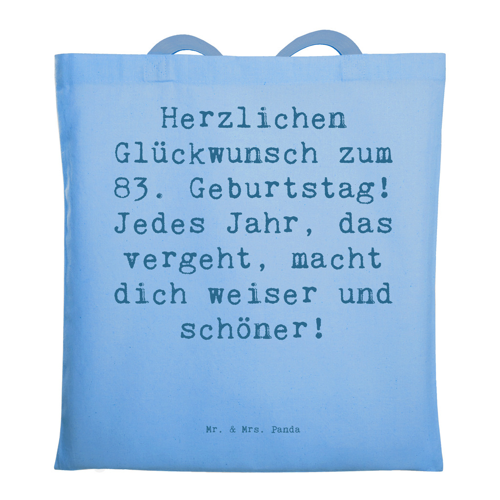 Tragetasche Spruch 83. Geburtstag Classic Beuteltasche, Beutel, Einkaufstasche, Jutebeutel, Stoffbeutel, Tasche, Shopper, Umhängetasche, Strandtasche, Schultertasche, Stofftasche, Tragetasche, Badetasche, Jutetasche, Einkaufstüte, Laptoptasche, Geburtstag, Geburtstagsgeschenk, Geschenk