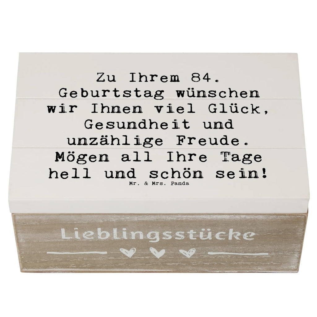 Holzkiste Spruch 84. Geburtstag Glückwünsche Holzkiste, Kiste, Schatzkiste, Truhe, Schatulle, XXL, Erinnerungsbox, Erinnerungskiste, Dekokiste, Aufbewahrungsbox, Geschenkbox, Geschenkdose, Geburtstag, Geburtstagsgeschenk, Geschenk