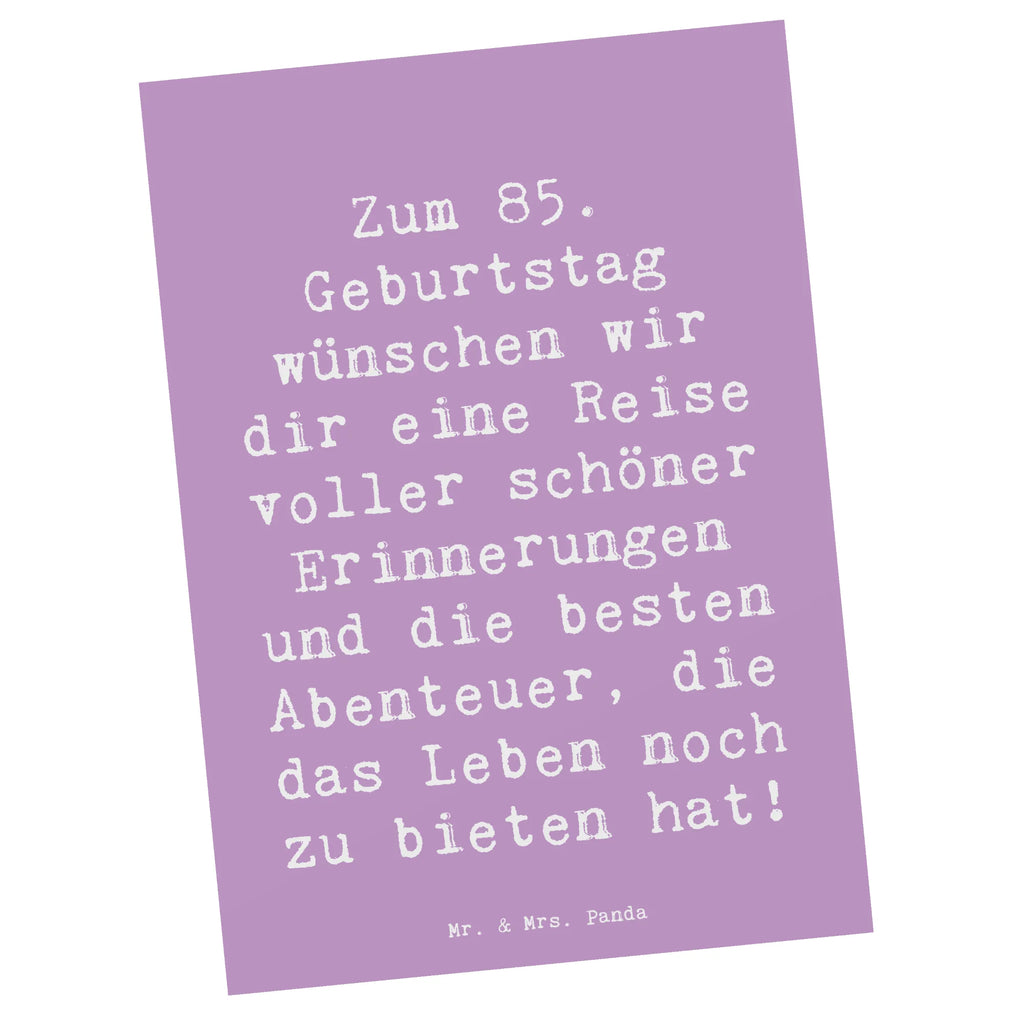 Postkarte Spruch 85. Geburtstag Postkarte, Karte, Geschenkkarte, Grußkarte, Einladung, Ansichtskarte, Geburtstagskarte, Einladungskarte, Dankeskarte, Ansichtskarten, Einladung Geburtstag, Einladungskarten Geburtstag, Geburtstag, Geburtstagsgeschenk, Geschenk