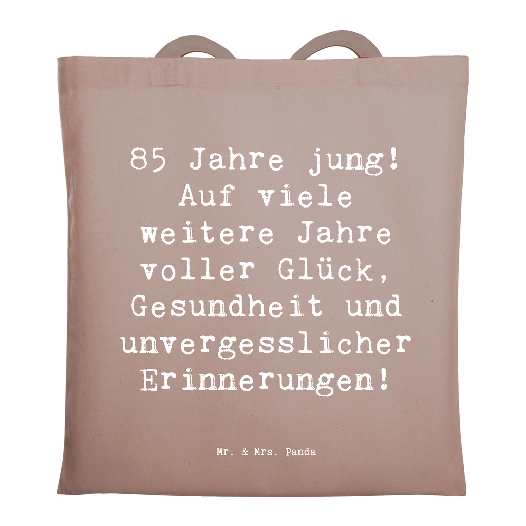 Tragetasche Spruch 85. Geburtstag Freude Beuteltasche, Beutel, Einkaufstasche, Jutebeutel, Stoffbeutel, Tasche, Shopper, Umhängetasche, Strandtasche, Schultertasche, Stofftasche, Tragetasche, Badetasche, Jutetasche, Einkaufstüte, Laptoptasche, Geburtstag, Geburtstagsgeschenk, Geschenk