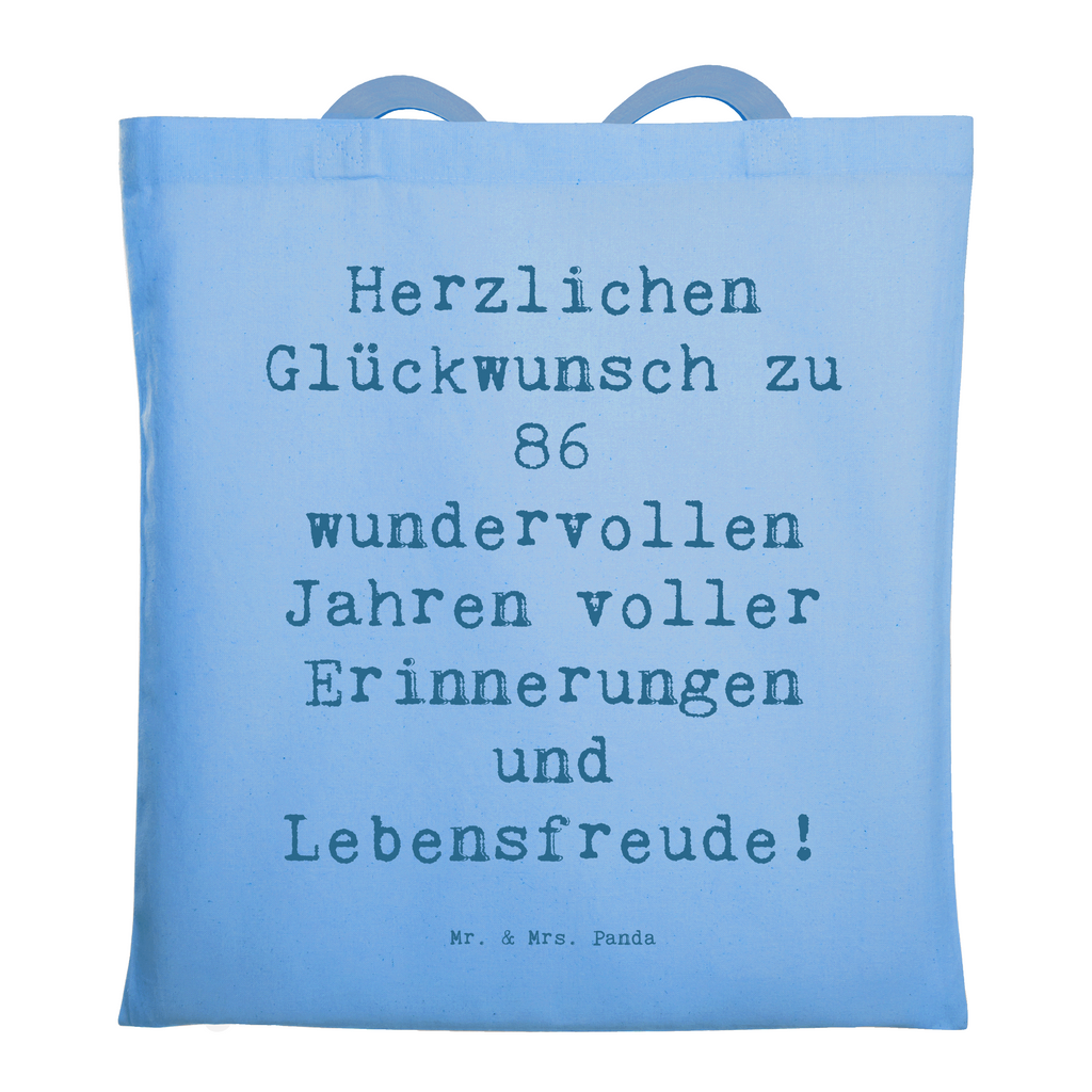 Tragetasche Spruch 86. Geburtstag Beuteltasche, Beutel, Einkaufstasche, Jutebeutel, Stoffbeutel, Tasche, Shopper, Umhängetasche, Strandtasche, Schultertasche, Stofftasche, Tragetasche, Badetasche, Jutetasche, Einkaufstüte, Laptoptasche, Geburtstag, Geburtstagsgeschenk, Geschenk