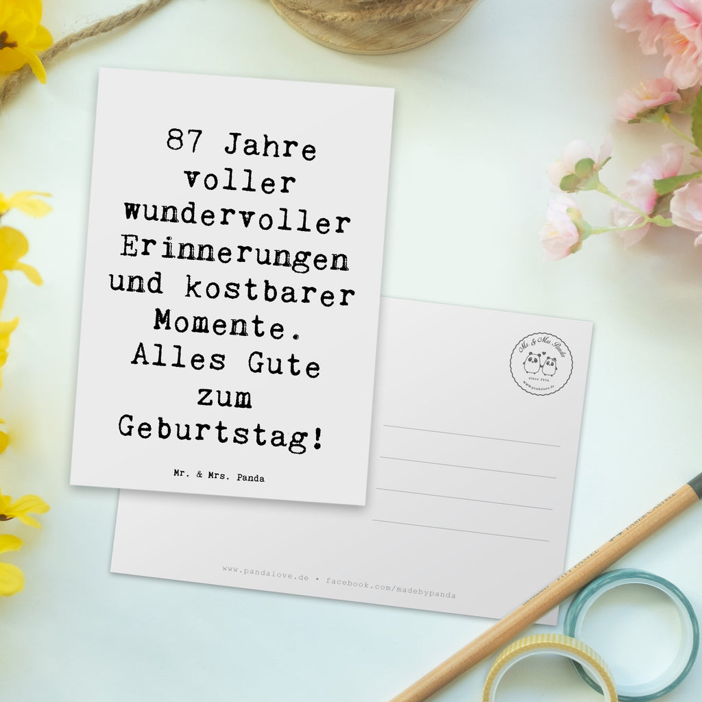 Postkarte Spruch 87. Geburtstag Freude Postkarte, Karte, Geschenkkarte, Grußkarte, Einladung, Ansichtskarte, Geburtstagskarte, Einladungskarte, Dankeskarte, Ansichtskarten, Einladung Geburtstag, Einladungskarten Geburtstag, Geburtstag, Geburtstagsgeschenk, Geschenk