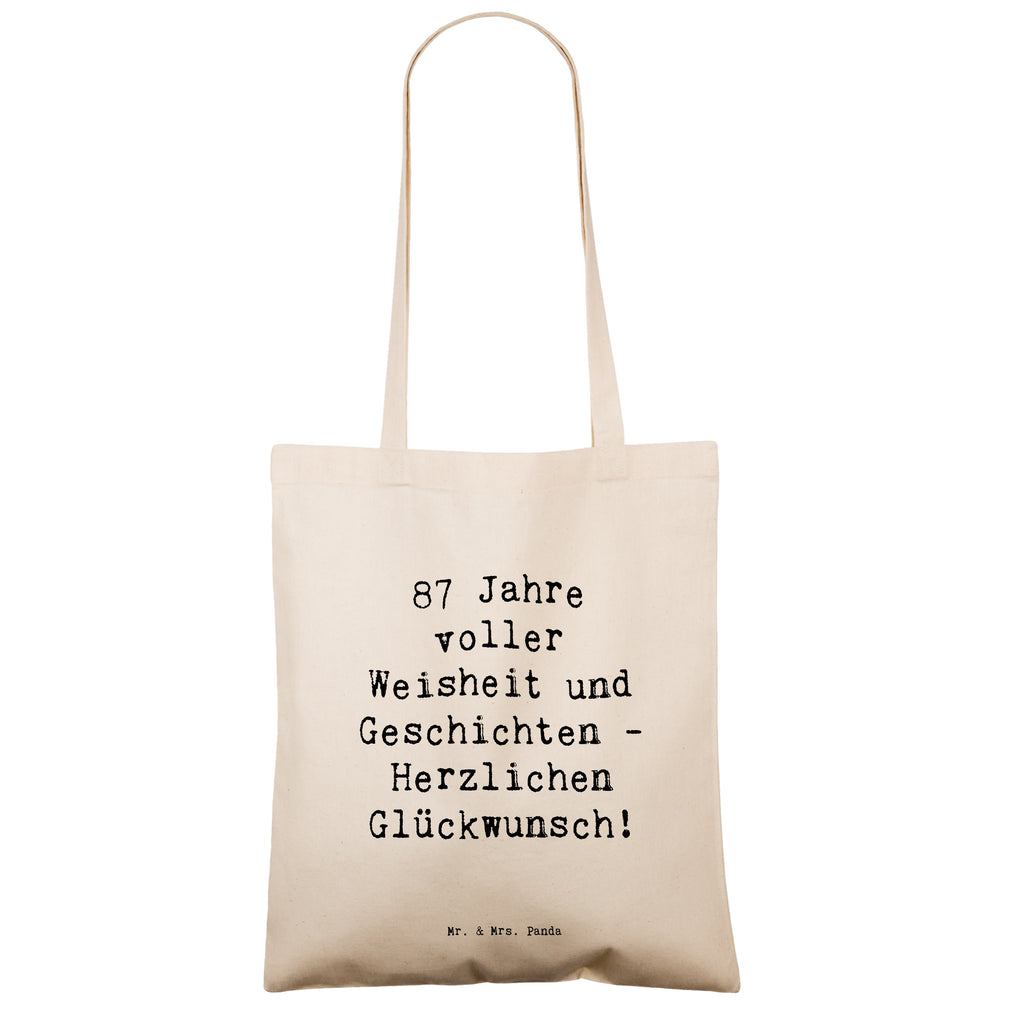 Tragetasche Spruch 87. Geburtstag Weisheit Beuteltasche, Beutel, Einkaufstasche, Jutebeutel, Stoffbeutel, Tasche, Shopper, Umhängetasche, Strandtasche, Schultertasche, Stofftasche, Tragetasche, Badetasche, Jutetasche, Einkaufstüte, Laptoptasche, Geburtstag, Geburtstagsgeschenk, Geschenk