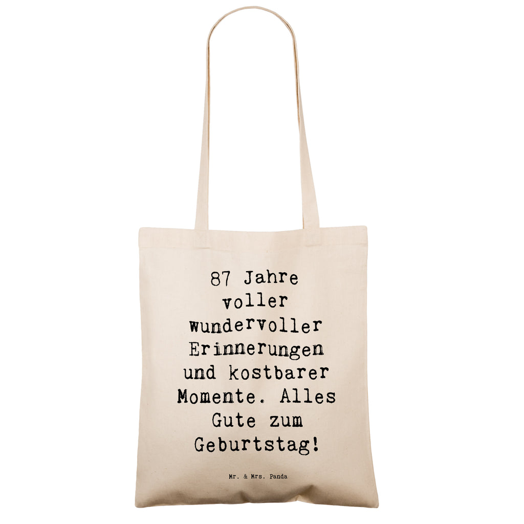 Tragetasche Spruch 87. Geburtstag Freude Beuteltasche, Beutel, Einkaufstasche, Jutebeutel, Stoffbeutel, Tasche, Shopper, Umhängetasche, Strandtasche, Schultertasche, Stofftasche, Tragetasche, Badetasche, Jutetasche, Einkaufstüte, Laptoptasche, Geburtstag, Geburtstagsgeschenk, Geschenk