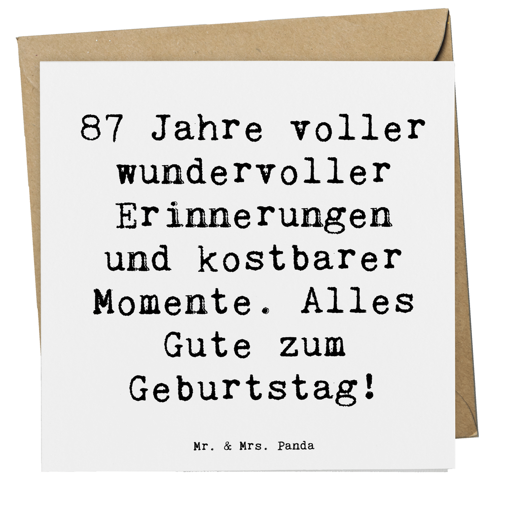 Deluxe Karte Spruch 87. Geburtstag Freude Karte, Grußkarte, Klappkarte, Einladungskarte, Glückwunschkarte, Hochzeitskarte, Geburtstagskarte, Hochwertige Grußkarte, Hochwertige Klappkarte, Geburtstag, Geburtstagsgeschenk, Geschenk