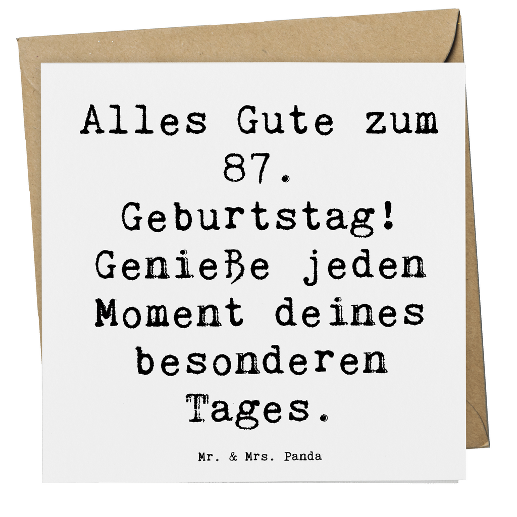 Deluxe Karte Spruch 87. Geburtstag Karte, Grußkarte, Klappkarte, Einladungskarte, Glückwunschkarte, Hochzeitskarte, Geburtstagskarte, Hochwertige Grußkarte, Hochwertige Klappkarte, Geburtstag, Geburtstagsgeschenk, Geschenk