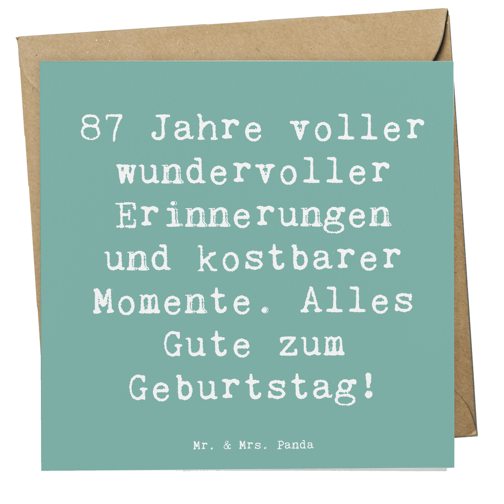 Deluxe Karte Spruch 87. Geburtstag Freude Karte, Grußkarte, Klappkarte, Einladungskarte, Glückwunschkarte, Hochzeitskarte, Geburtstagskarte, Hochwertige Grußkarte, Hochwertige Klappkarte, Geburtstag, Geburtstagsgeschenk, Geschenk