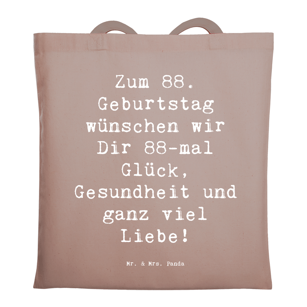 Tragetasche Spruch 88. Geburtstag Glückwünsche Beuteltasche, Beutel, Einkaufstasche, Jutebeutel, Stoffbeutel, Tasche, Shopper, Umhängetasche, Strandtasche, Schultertasche, Stofftasche, Tragetasche, Badetasche, Jutetasche, Einkaufstüte, Laptoptasche, Geburtstag, Geburtstagsgeschenk, Geschenk