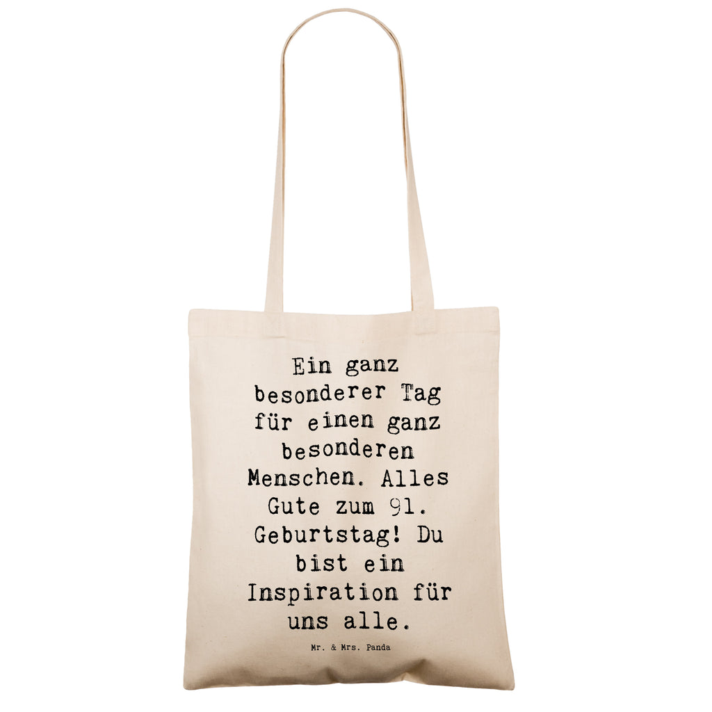 Tragetasche Spruch 91. Geburtstag Beuteltasche, Beutel, Einkaufstasche, Jutebeutel, Stoffbeutel, Tasche, Shopper, Umhängetasche, Strandtasche, Schultertasche, Stofftasche, Tragetasche, Badetasche, Jutetasche, Einkaufstüte, Laptoptasche, Geburtstag, Geburtstagsgeschenk, Geschenk