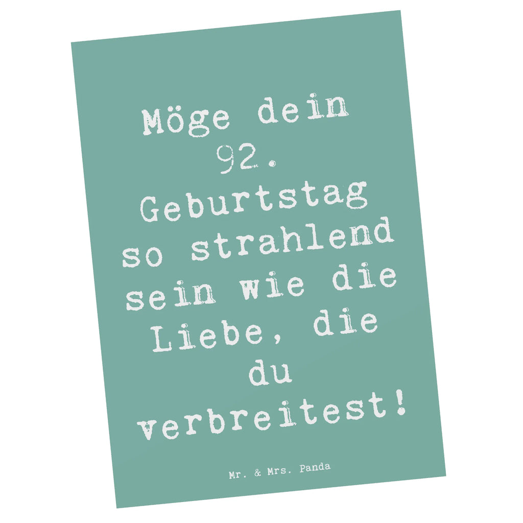 Postkarte Spruch 92. Geburtstag Strahlen Postkarte, Karte, Geschenkkarte, Grußkarte, Einladung, Ansichtskarte, Geburtstagskarte, Einladungskarte, Dankeskarte, Ansichtskarten, Einladung Geburtstag, Einladungskarten Geburtstag, Geburtstag, Geburtstagsgeschenk, Geschenk