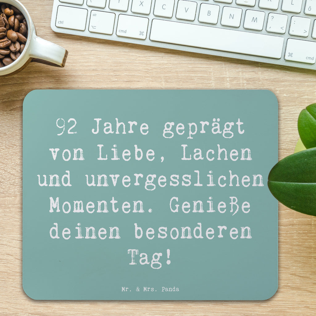 Mauspad Spruch 92. Geburtstag Mousepad, Computer zubehör, Büroausstattung, PC Zubehör, Arbeitszimmer, Mauspad, Einzigartiges Mauspad, Designer Mauspad, Mausunterlage, Mauspad Büro, Geburtstag, Geburtstagsgeschenk, Geschenk