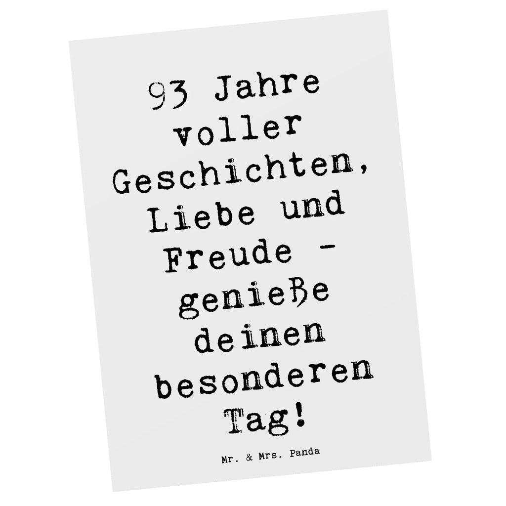 Postkarte Spruch 93. Geburtstag Freude Postkarte, Karte, Geschenkkarte, Grußkarte, Einladung, Ansichtskarte, Geburtstagskarte, Einladungskarte, Dankeskarte, Ansichtskarten, Einladung Geburtstag, Einladungskarten Geburtstag, Geburtstag, Geburtstagsgeschenk, Geschenk