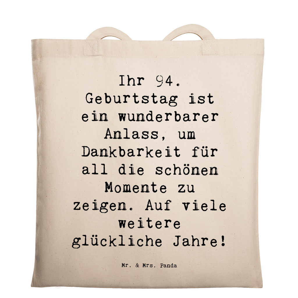 Tragetasche Spruch 94. Geburtstag Beuteltasche, Beutel, Einkaufstasche, Jutebeutel, Stoffbeutel, Tasche, Shopper, Umhängetasche, Strandtasche, Schultertasche, Stofftasche, Tragetasche, Badetasche, Jutetasche, Einkaufstüte, Laptoptasche, Geburtstag, Geburtstagsgeschenk, Geschenk