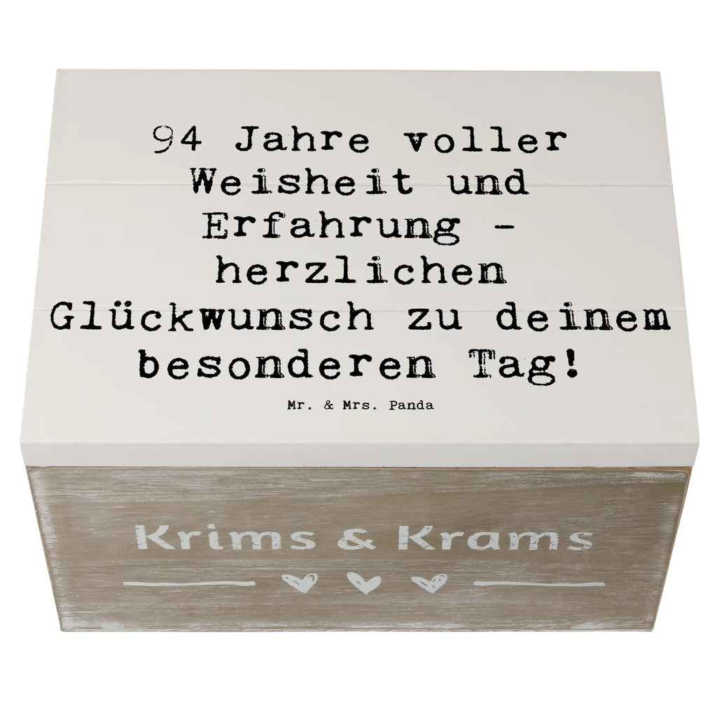 Holzkiste Spruch 94. Geburtstag Holzkiste, Kiste, Schatzkiste, Truhe, Schatulle, XXL, Erinnerungsbox, Erinnerungskiste, Dekokiste, Aufbewahrungsbox, Geschenkbox, Geschenkdose, Geburtstag, Geburtstagsgeschenk, Geschenk